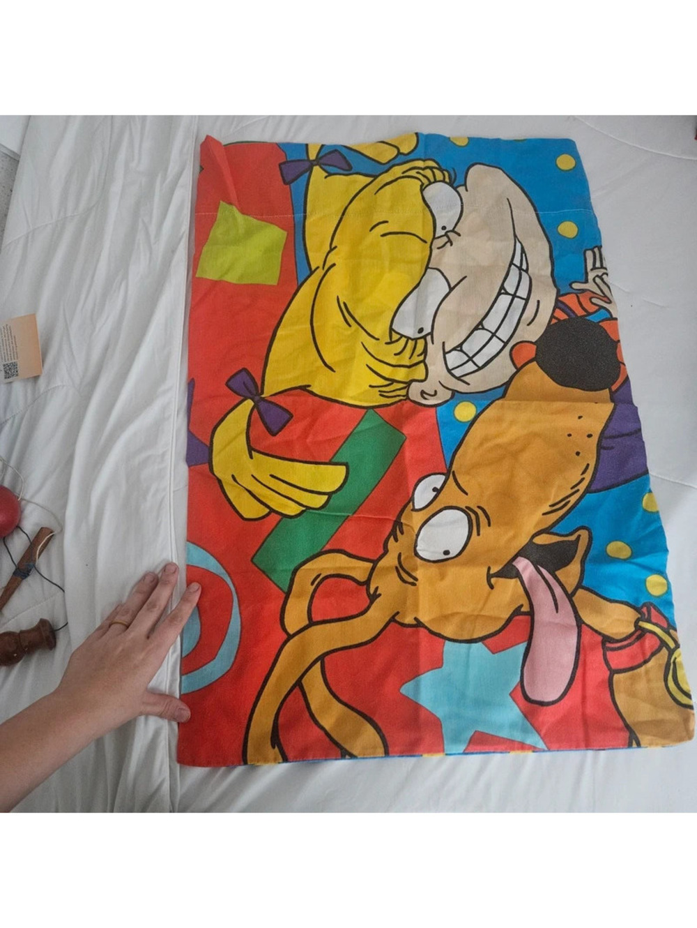 Vintage Rugrats Cartoon Character Blanket Throw